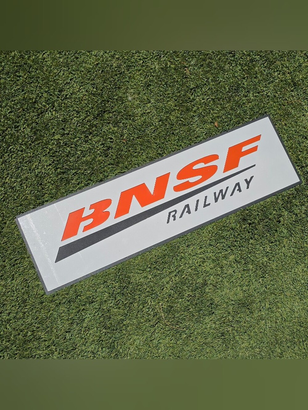 Handmade Metal BNSF Railway Sign